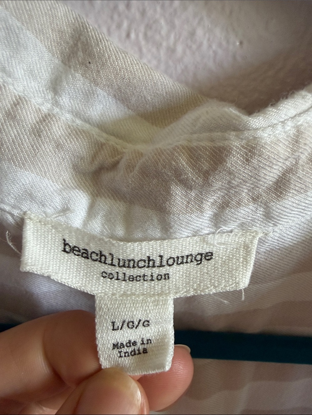 beachlunchlounge Cream and White Button Top - Picture 3 of 7